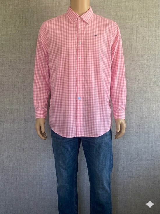 Vineyard Vines Other - Boys Vineyard Vines Pink Gingham Long-Sleeve Button-Up Shirt
